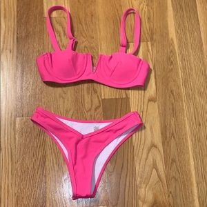 NWOT sunny bunny swim pink bikini